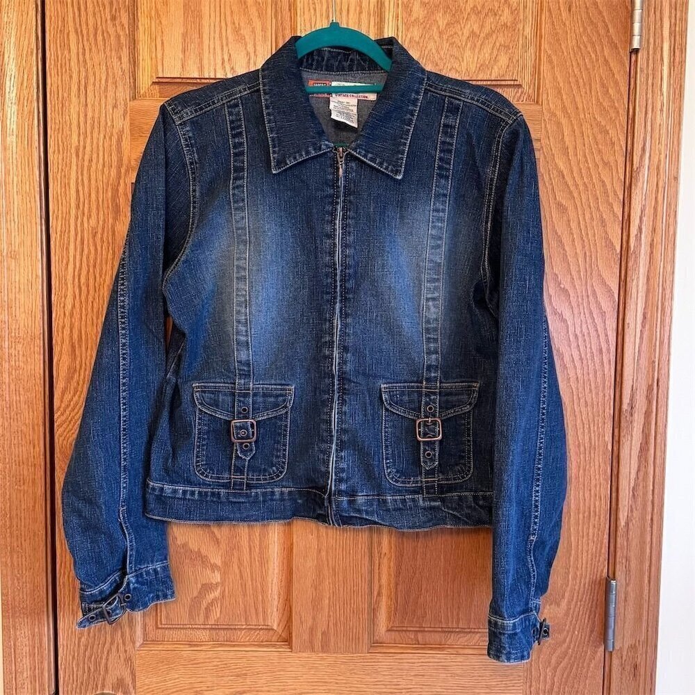 Faded Glory Women's M (8-10) Blue Denim Jean Jacket Vintage Collection